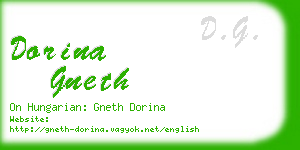 dorina gneth business card